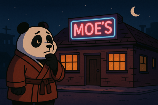 🐼 Beanji Meets Moe: Late Night Coffee at the Tavern (When Espresso Meets Existential Crisis) ☕🌙