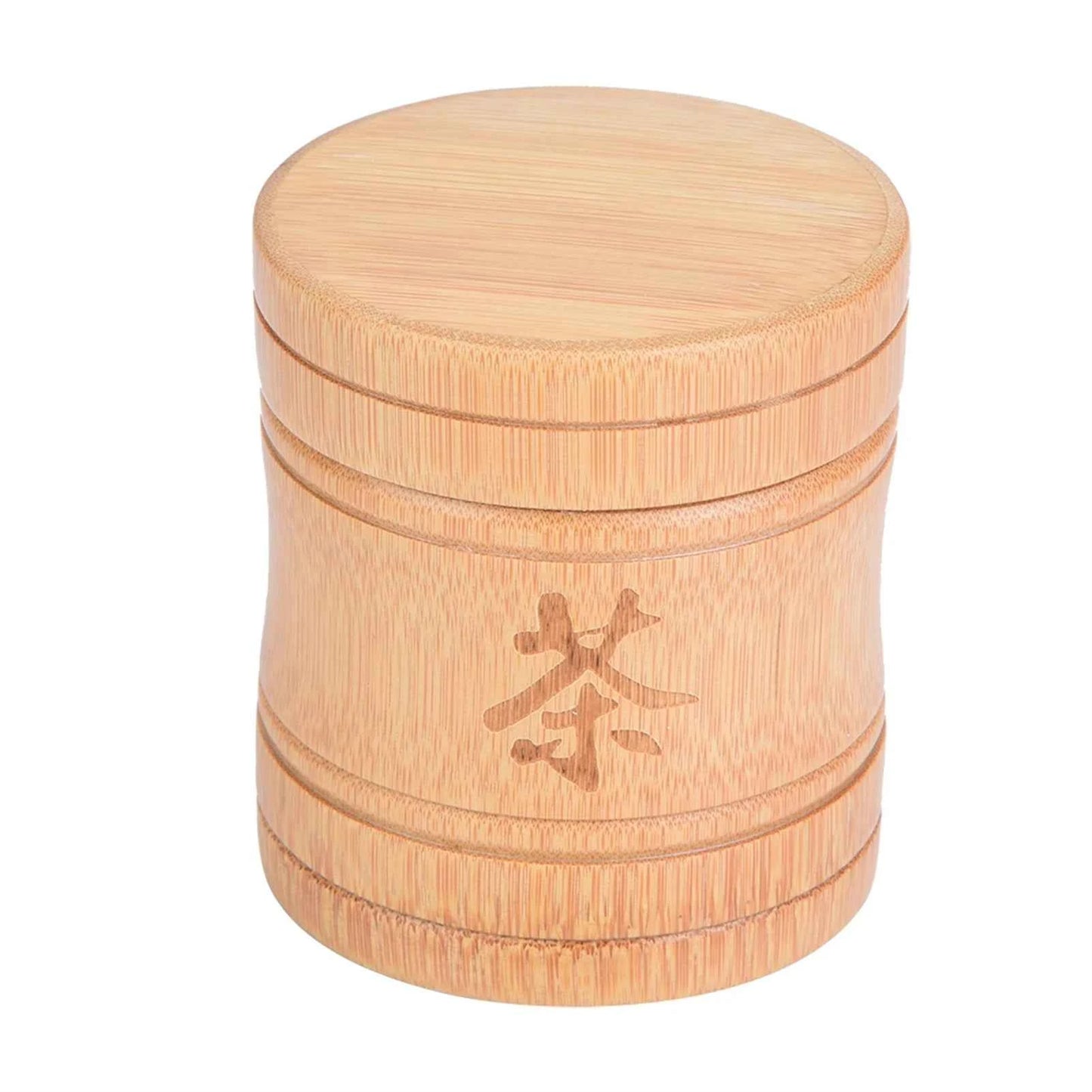Bamboo tea container with engraved symbol for Sustainable Tea Storage Solutions by Tea & coffee of the world