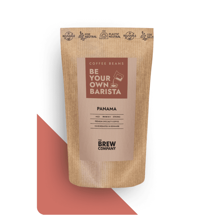 The Brew Company Panama coffee beans package featuring premium Nicaraguan coffee beans in eco-friendly bag