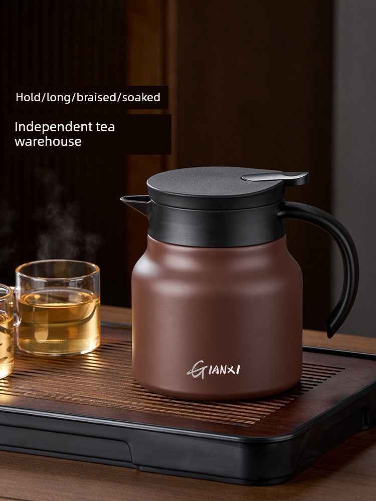 High-quality braised teapot by Tea & coffee of the world with modern design and black handle