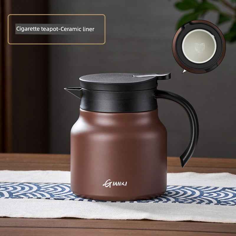 Tea and coffee of the world high-quality braised teapot with ceramic liner and ergonomic handle