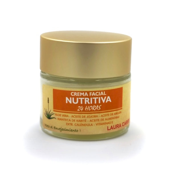 Tea & Coffee of the World face cream with aloe and shea butter in a glass jar with gold lid