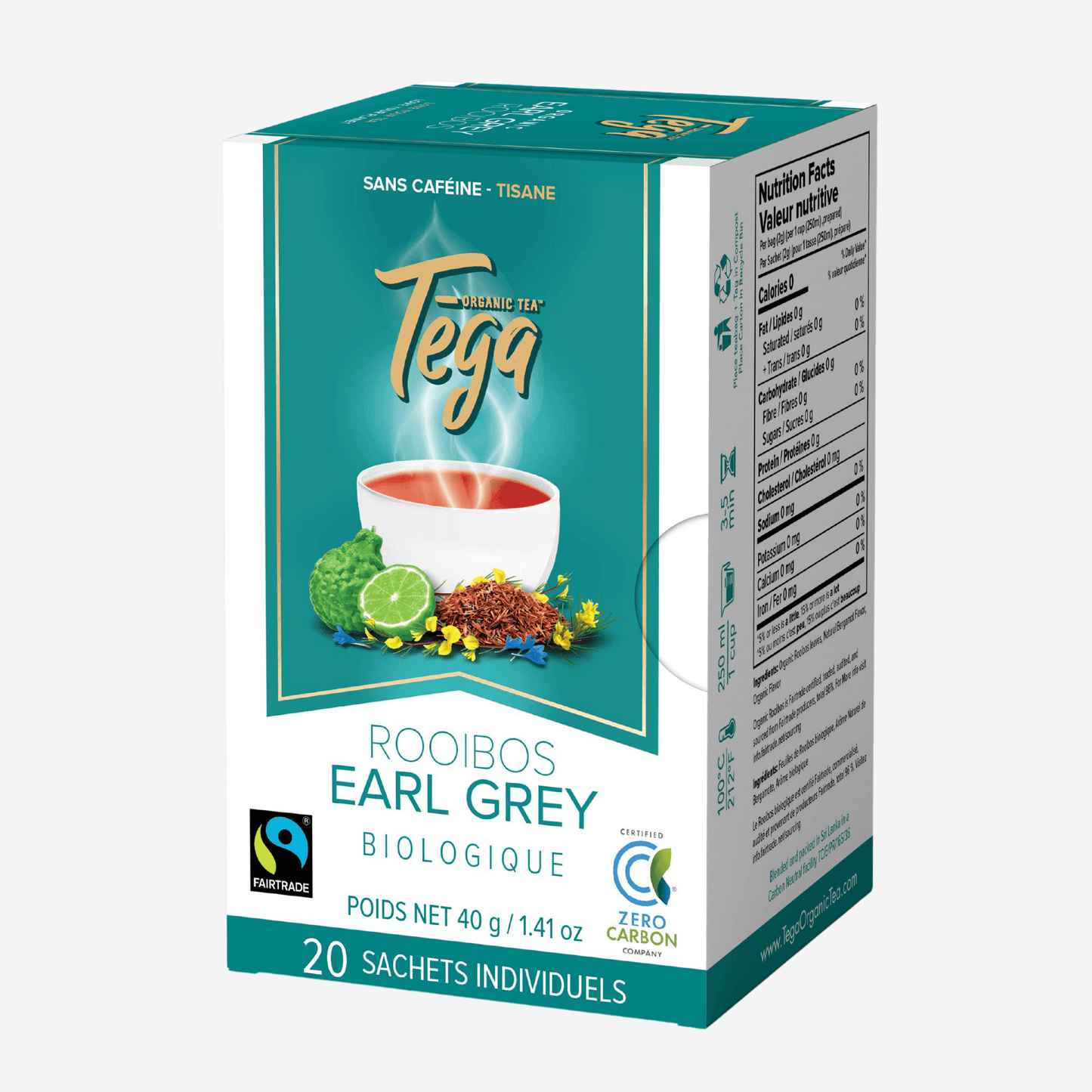 DC-Tega Tea Premium Rooibos Earl Grey Herbal Tea - Tea & coffee of the world