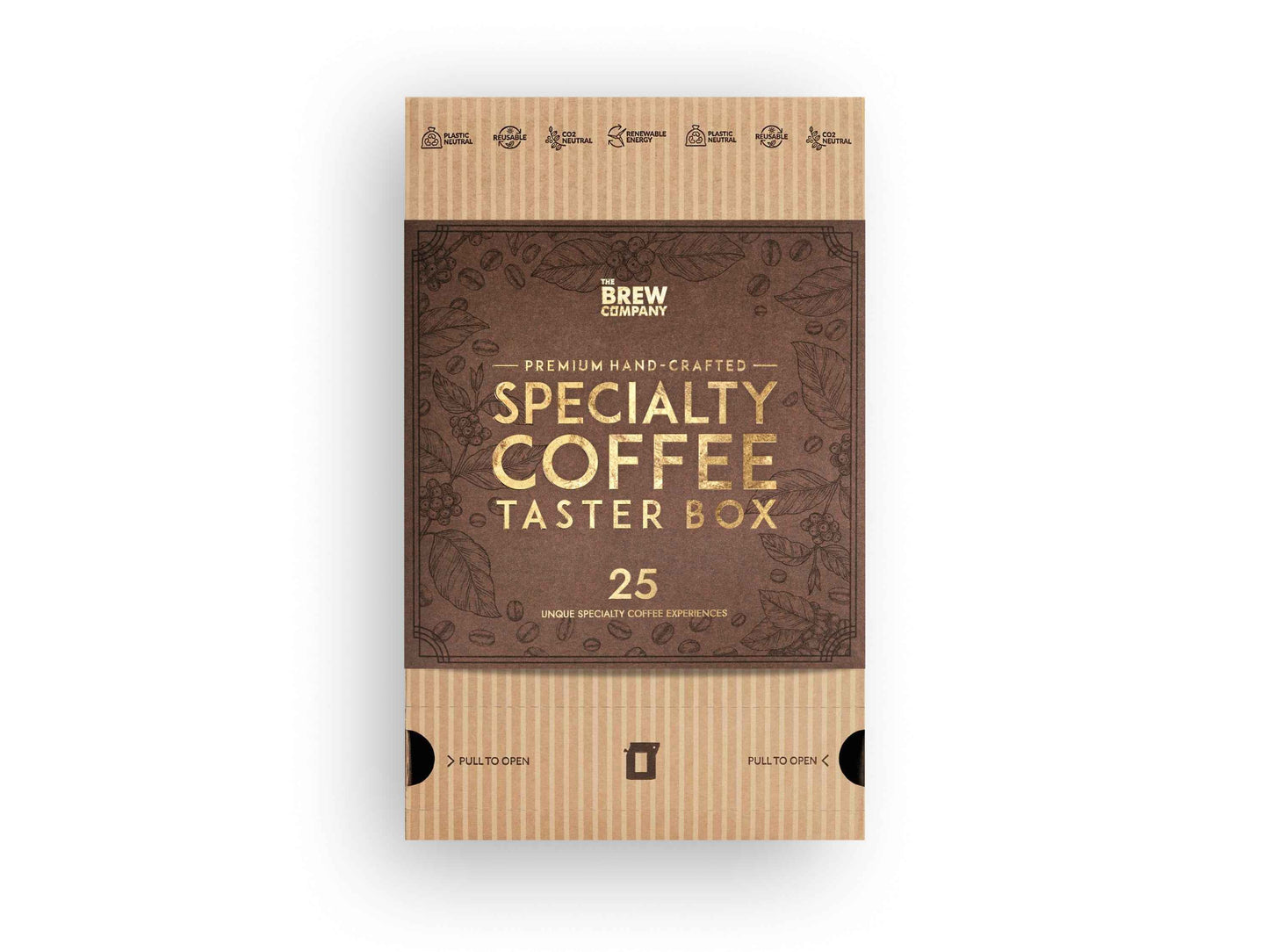 The Brew Company 25 piece coffee taster set specialty coffee gift box with premium hand-crafted design