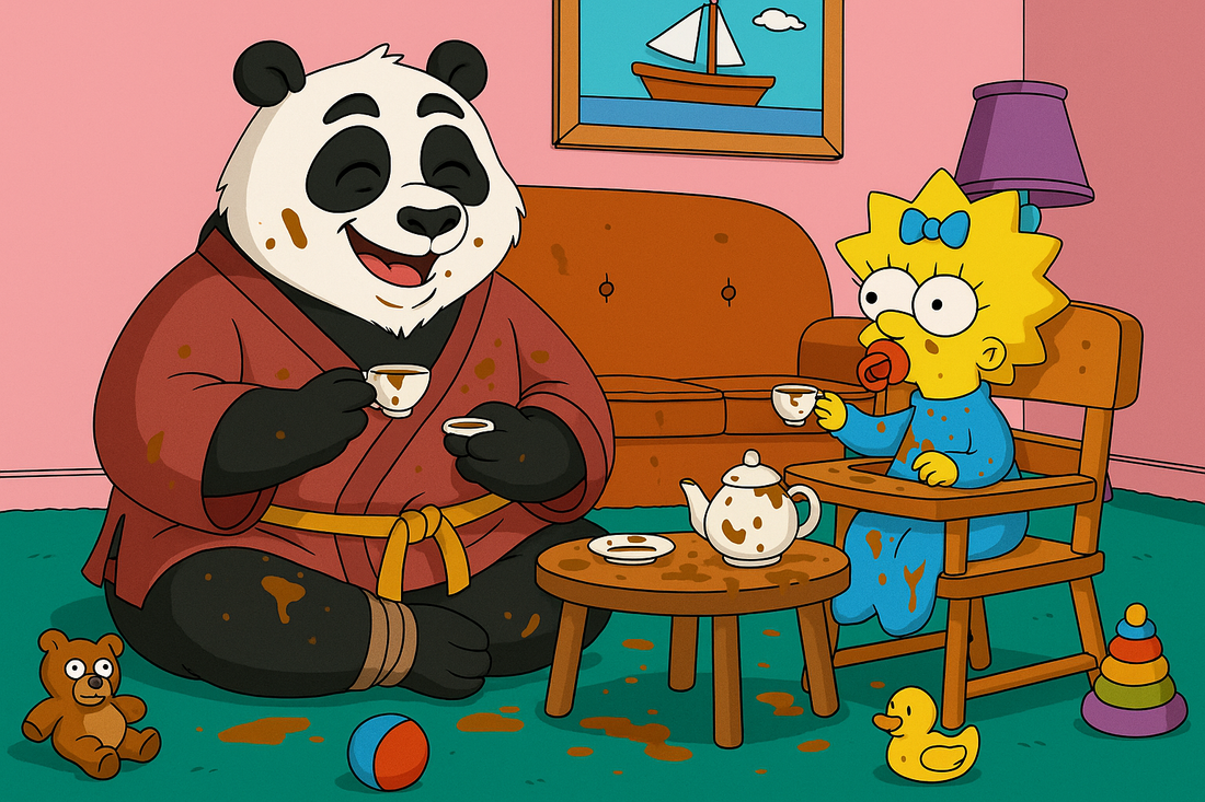 🐼 Beanji Meets Maggie: Baby's First Tea Party (And Why Pacifiers Don't Make Good Tea Strainers) 🍼
