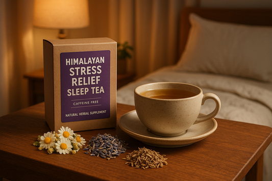 Relaxation with Beanji's Himalayan Stress Relief Sleep Tea