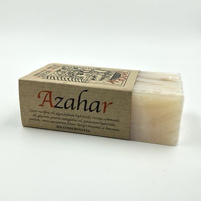 Natural orange blossom bath soap bar from Tea & Coffee of the World with eco-friendly packaging