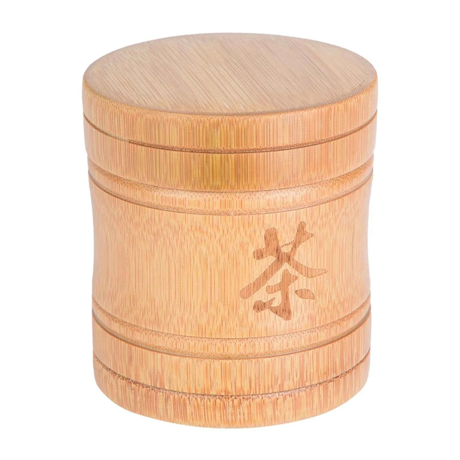 Bamboo tea canister with engraved design for sustainable tea storage solutions by Tea & coffee of the world