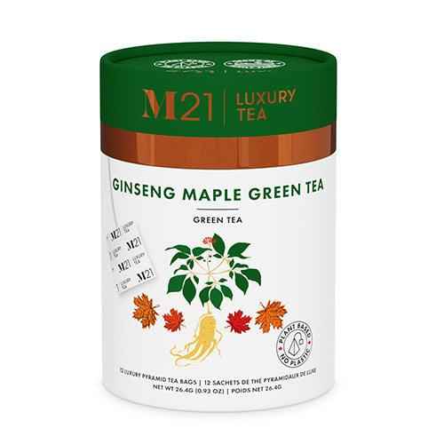 Maple Ginseng Luxury Green Tea - 12ct Canister - Tea & coffee of the world