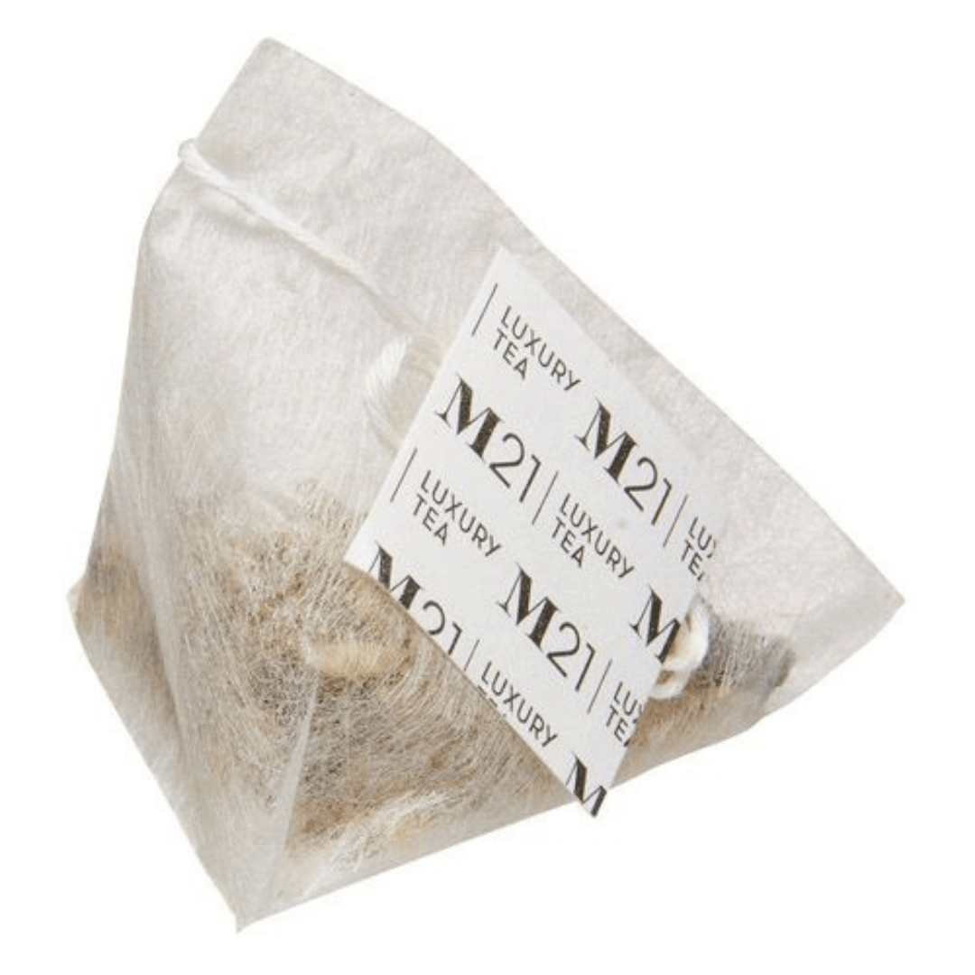 DC-Tega Tea Maple luxury herbal tea pyramid sachet with luxury tea label