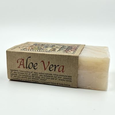 Organic aloe vera body soap bar by Tea and Coffee of the World with natural ingredients in eco-friendly packaging