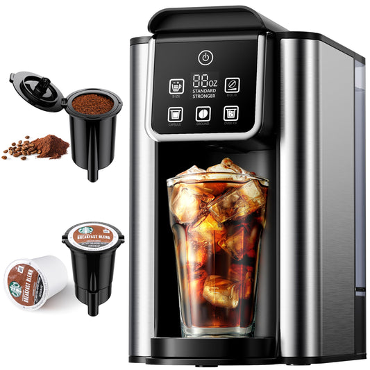 Tea and Coffee of the World coffee maker brewing iced coffee with Spanish summer coffee bundle pods