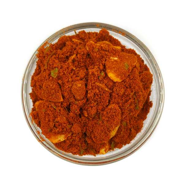 Spanish Pil-Pil spice for seafood in a clear glass bowl by Tea & Coffee of the World