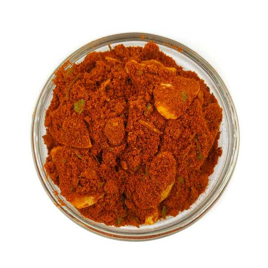 Spanish Pil-Pil spice for seafood in a clear glass bowl by Tea & Coffee of the World