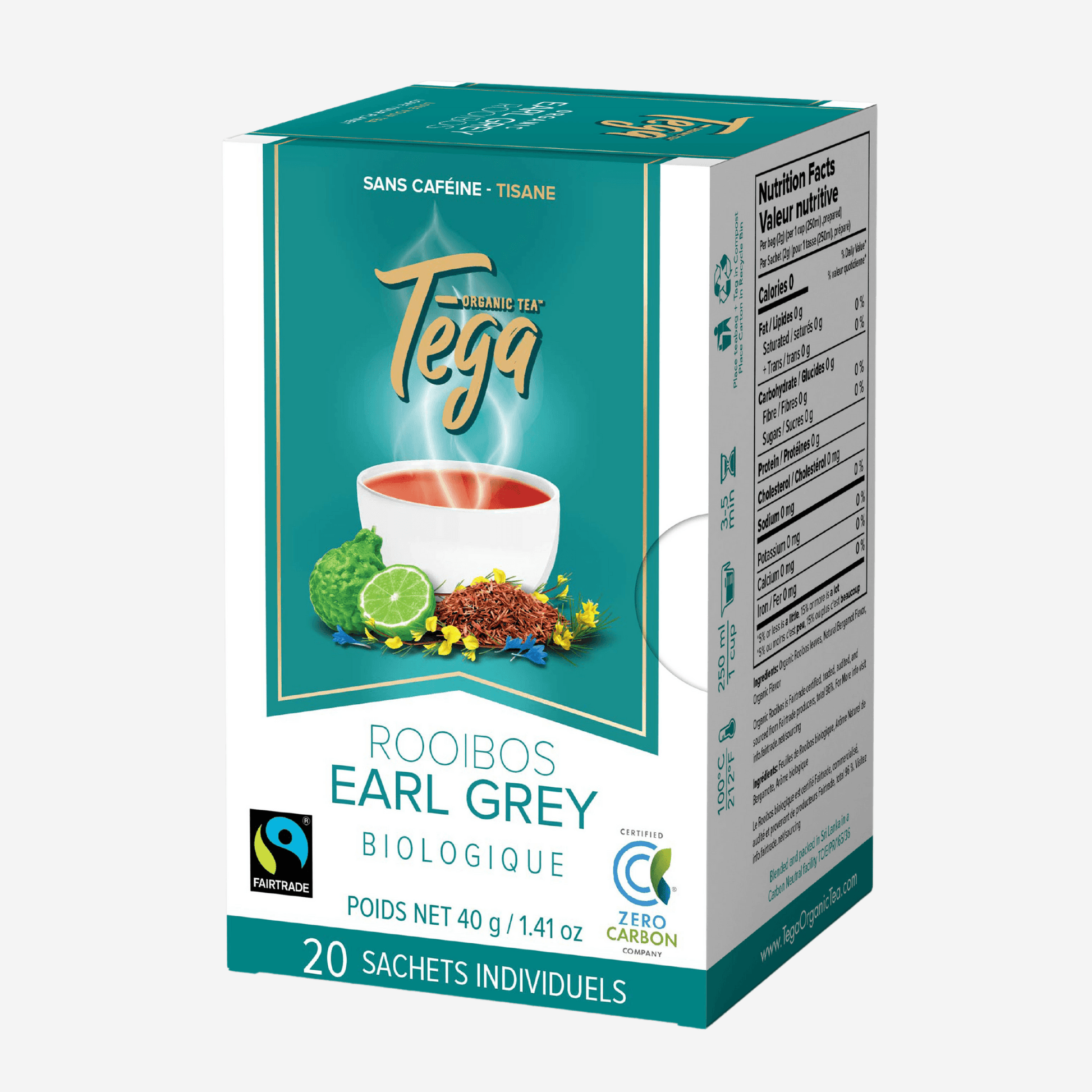 DC-Tega Tea Premium Rooibos Earl Grey Herbal Tea - Tea & coffee of the world